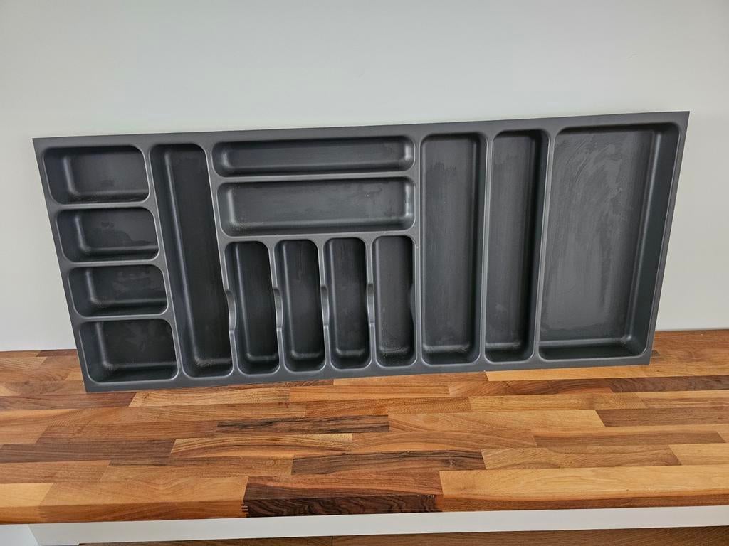 Bestekbak voor lade - Grijs kunststof, Kunststof, Nieuw, Ophalen of Verzenden, Vaatwasserbestendig