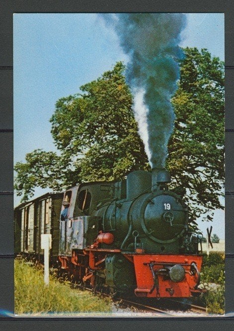 Locomotief Lok No. 19 Foto-Ansichtkaart Trein t-98 jdu, Ophalen of Verzenden, Zo goed als nieuw, Tram, Overige typen
