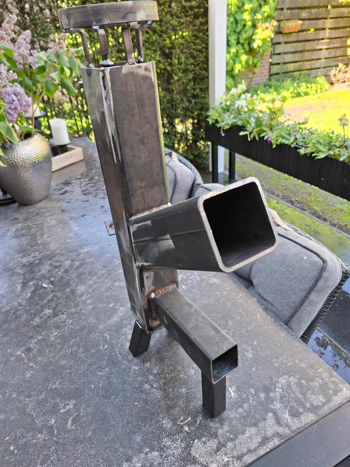 rocket stove, Ophalen of Verzenden, Hout, Houtkachel