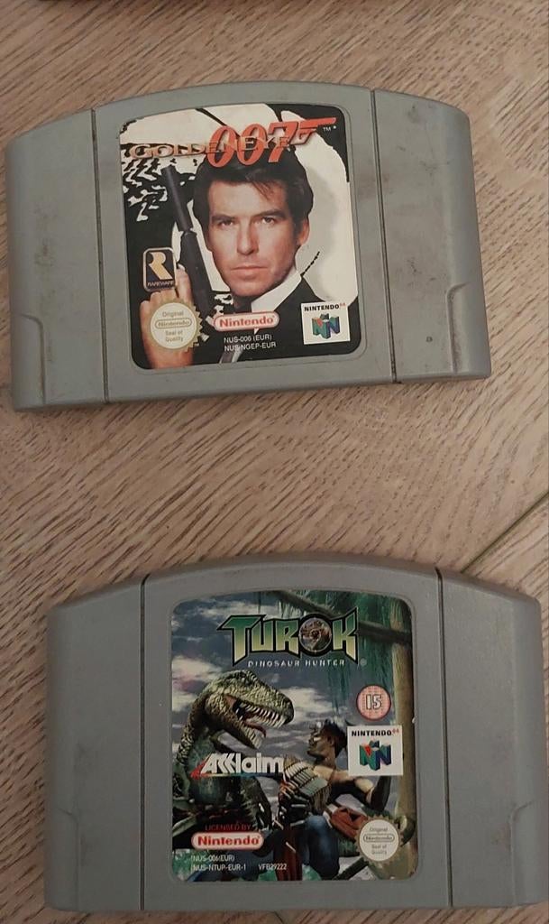 Nintendo 64 Games -  GoldenEye, Turok, Avontuur en Actie, Gebruikt, 1 speler, Eén computer