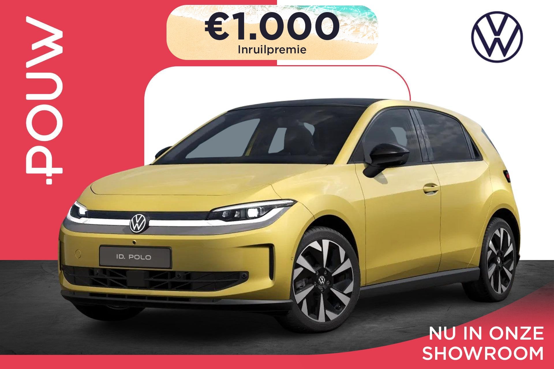 Volkswagen ID. Polo Style First Edition 211pk 52 kWh | LMV 1, 12 maanden, Stof, Zwart, 1476 kg