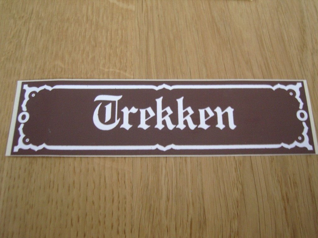 sticker deursticker TREKKEN *, Ophalen, Zo goed als nieuw