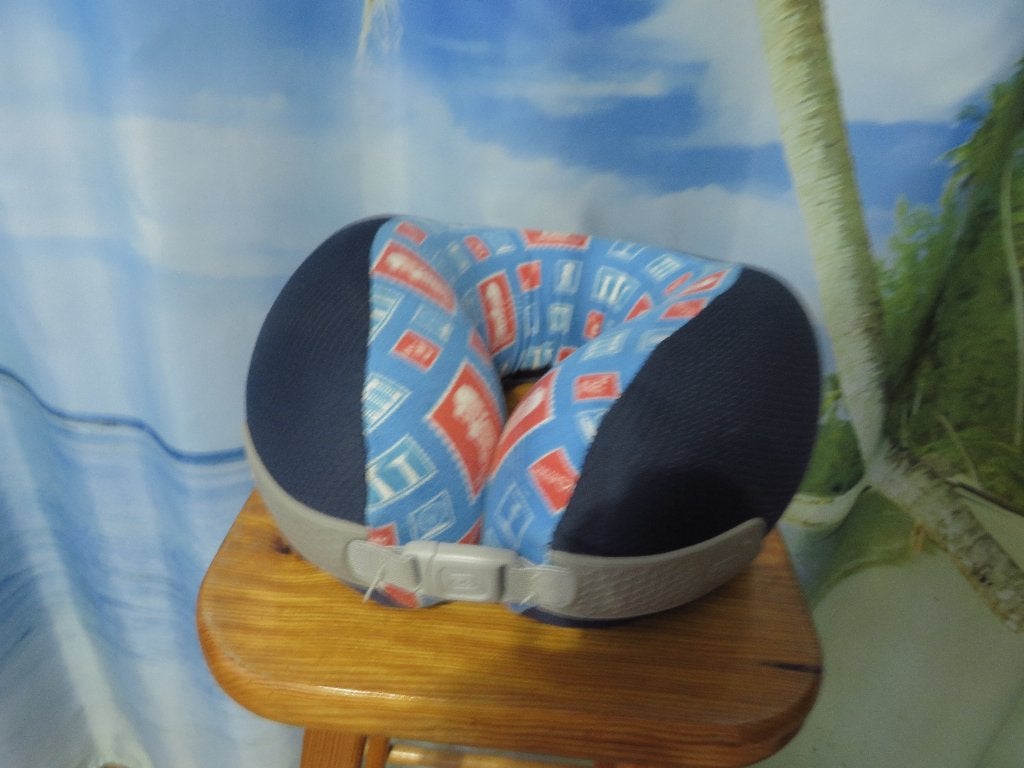 blauw nek memoryfoam kussen Pillow elastisch clicksysteem Go, Overige merken, Blauw, Ophalen of Verzenden, Overige vormen
