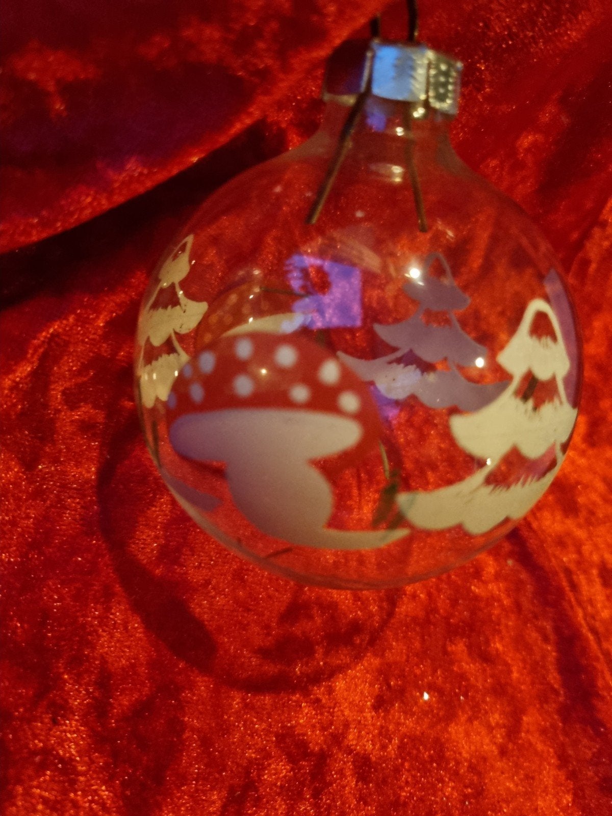 ANTIEKE KERSTBAL MET BESCHILDERING, Ophalen of Verzenden