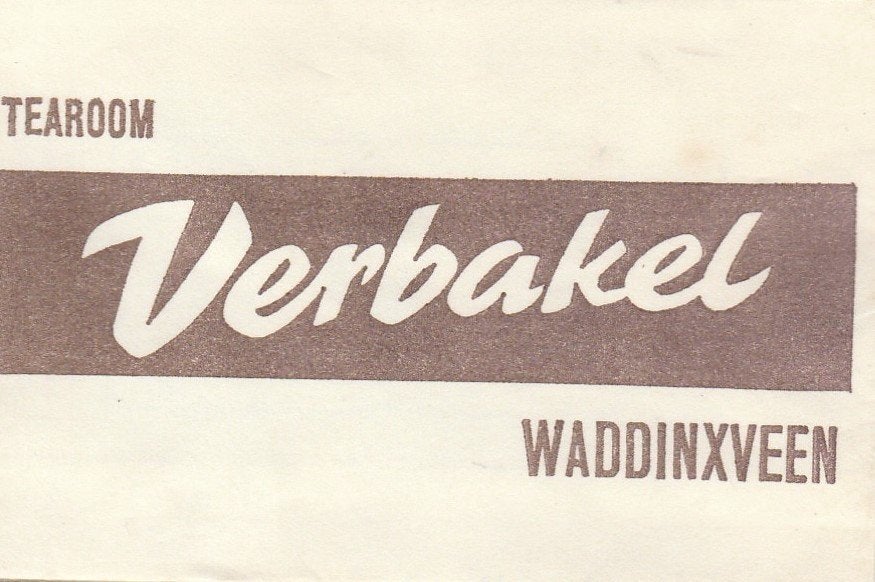tearoom Verbakel Waddinxveen, Verzamelen, Ophalen of Verzenden