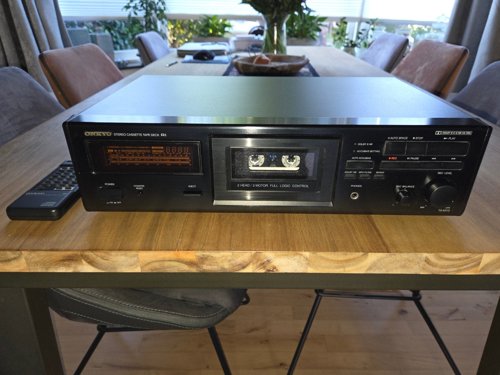 Onkyo TA-6310 Stereo Cassette TapeDeck met afstandsbedie, Ophalen of Verzenden, Enkel, Tiptoetsen