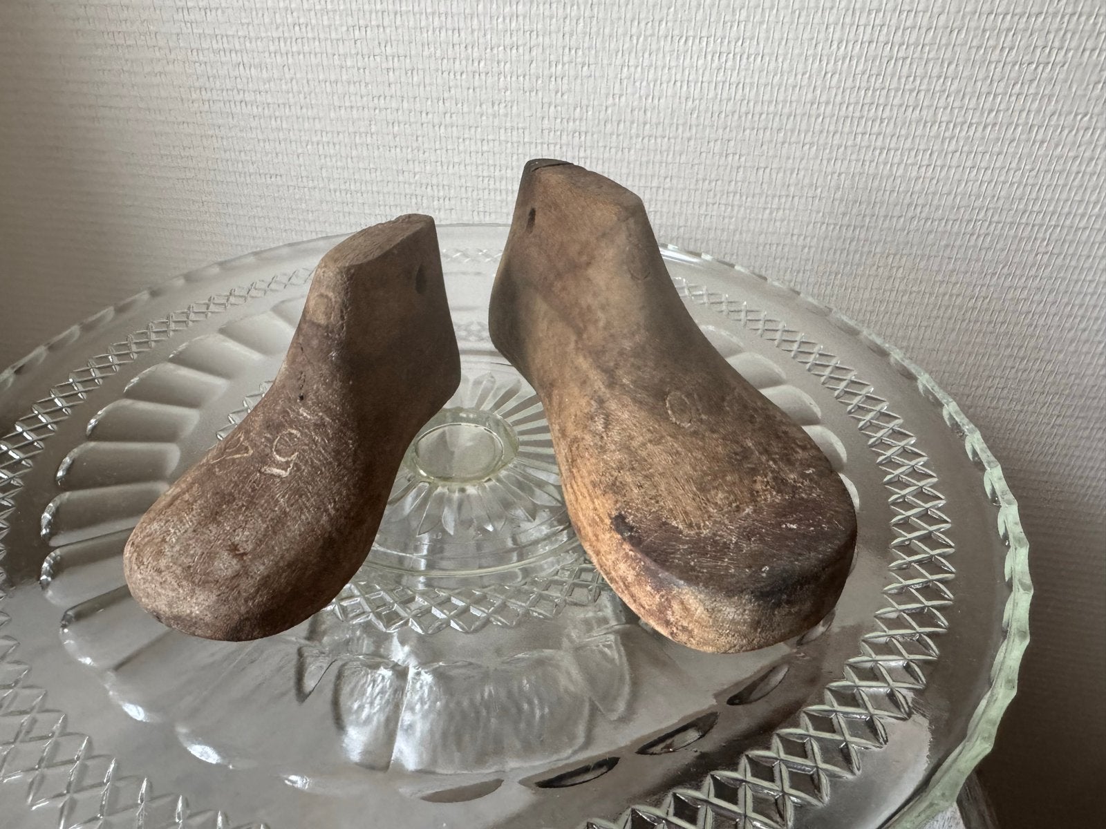 Antieke houten schoenleesten - Decoratief paar, Ophalen of Verzenden