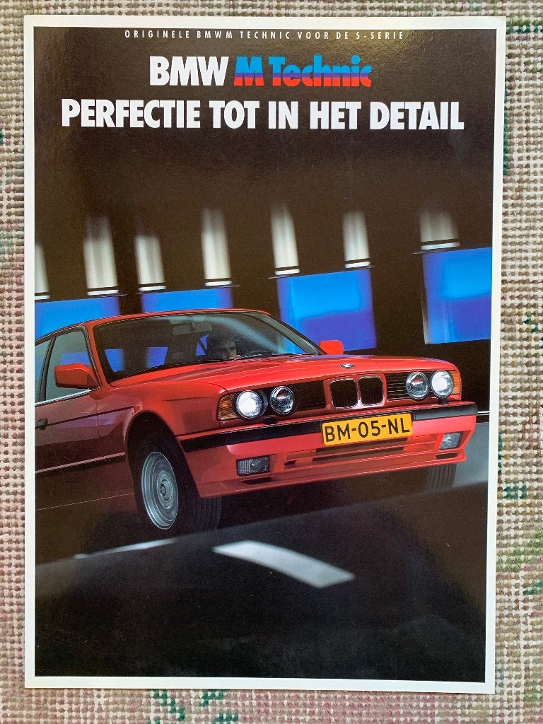 Folder, brochure BMW BMW M Technic 5-serie E34 1988 NIEUW!, Nieuw, Ophalen of Verzenden, BMW, BMW