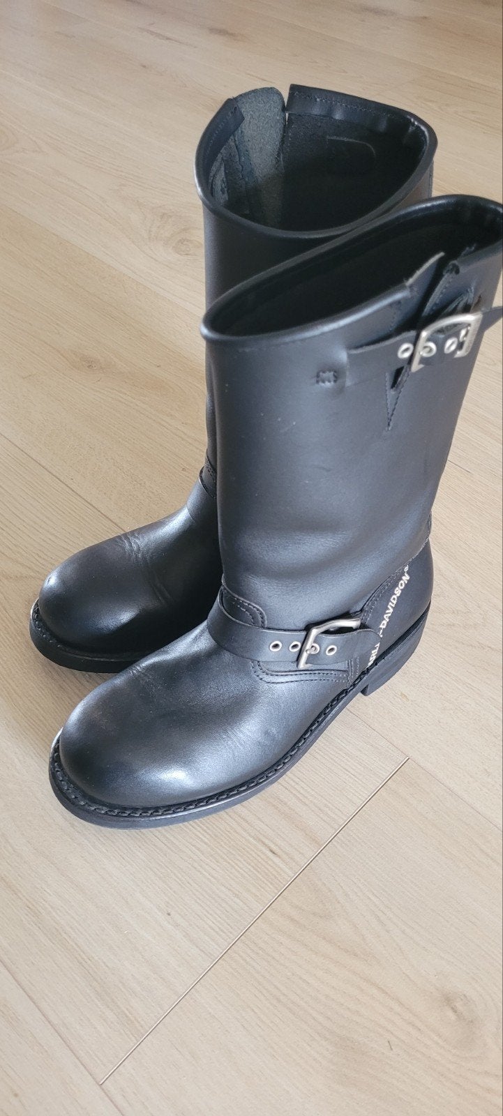 Harley-Davidson motorlaarzen - Zwart leer, Motoren, Kleding | Motorkleding, Ophalen, Dames, Laarzen, Harley Davidson.