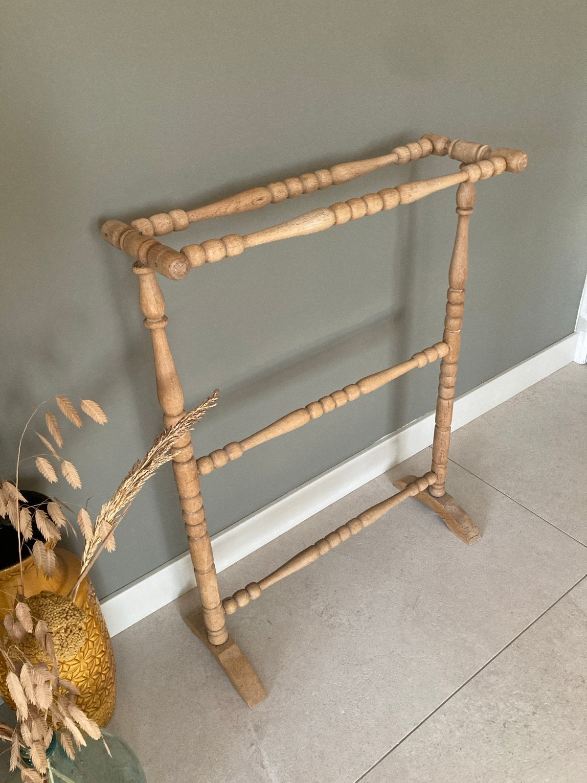 Brocante houten droogrek / quiltrek, Ophalen