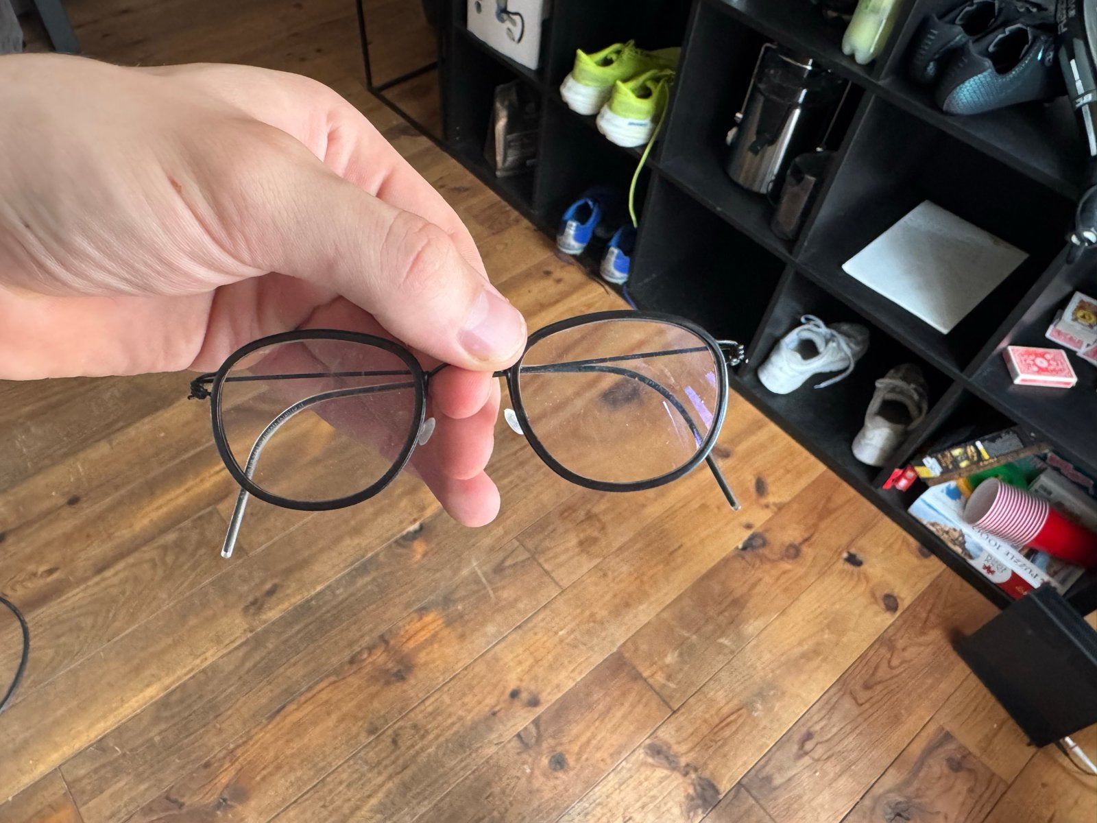 Lindberg bril met sterkte  rond montuur, Overige merken, Gebruikt, Zwart, Ophalen of Verzenden