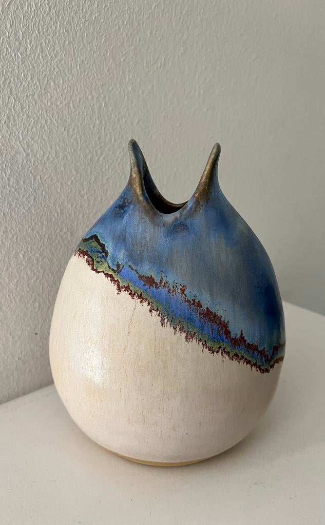 Kamini keramiek vaasje 16 cm, Ophalen of Verzenden, Zo goed als nieuw, Overige kleuren