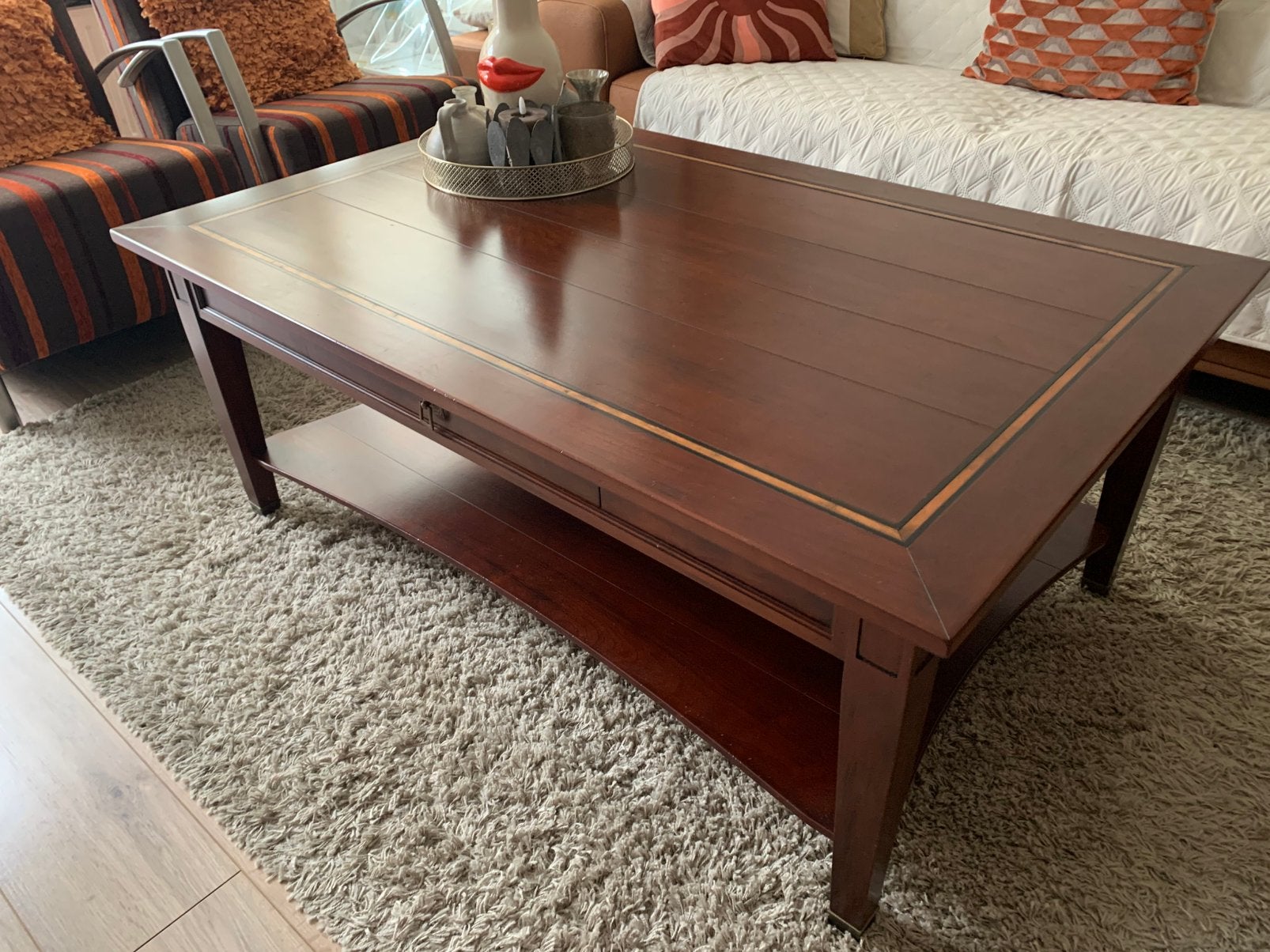 Kersenhouten salontafel, Huis en Inrichting, Tafels | Salontafels, Ophalen, 100 tot 150 cm, 50 tot 100 cm, Zo goed als nieuw