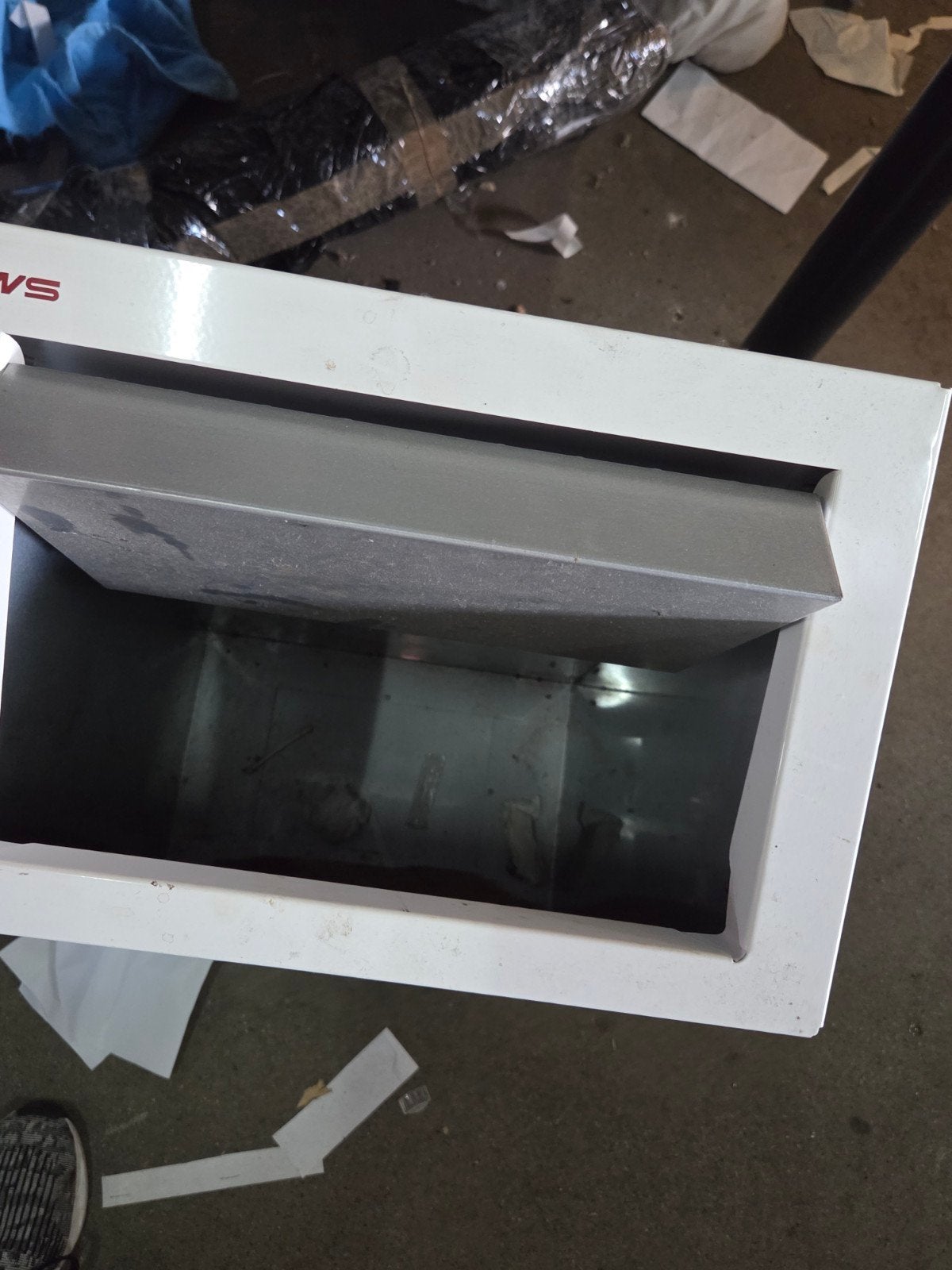 CWS Afvalbak - Wit, Metaal, Gebruikt, 50 – 75, Gebruikt, Ophalen of Verzenden, 20 tot 30 liter