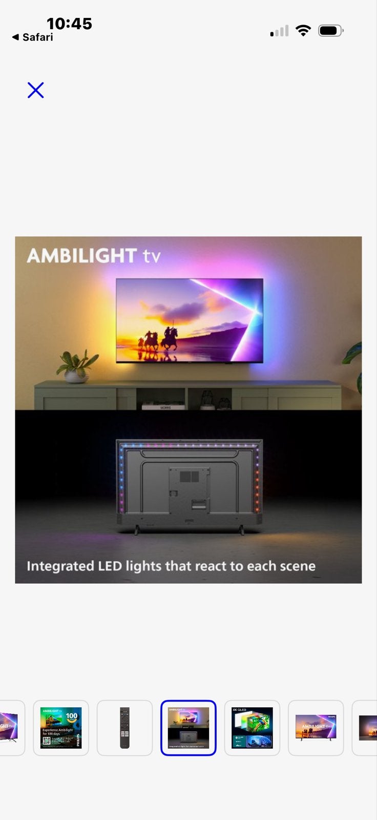 Philips 55PUS8500/12 55 inch 4K QLED Smart TV Ambilight, Audio, Tv en Foto, Televisies, Nieuw, QLED, 100 cm of meer, 4k (UHD)