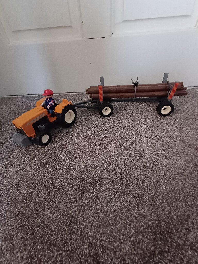 Playmobil tractor met houttransport (4209), Ophalen, Complete set, Voertuig, Zo goed als nieuw