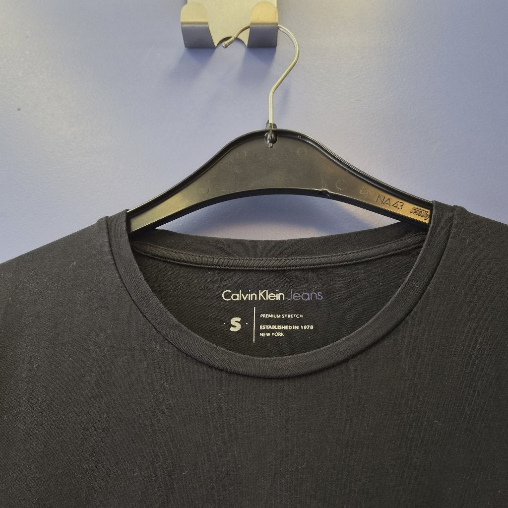 Calvin Klein Jeans shirt graphic print voor maat S nr 51323, ., Zwart, Ophalen of Verzenden, Zo goed als nieuw