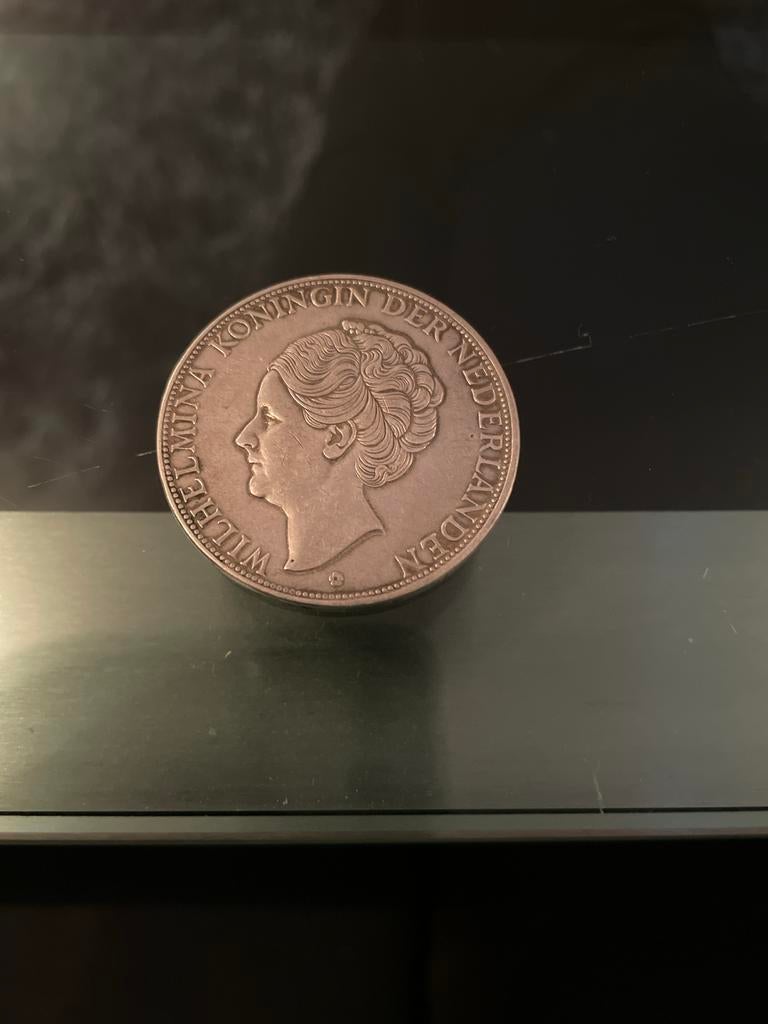 Zilveren rijksdaalder 1933 Wilhelmina, Postzegels en Munten, Munten | Nederland, Ophalen, Zilver, Koningin Wilhelmina, Losse munt