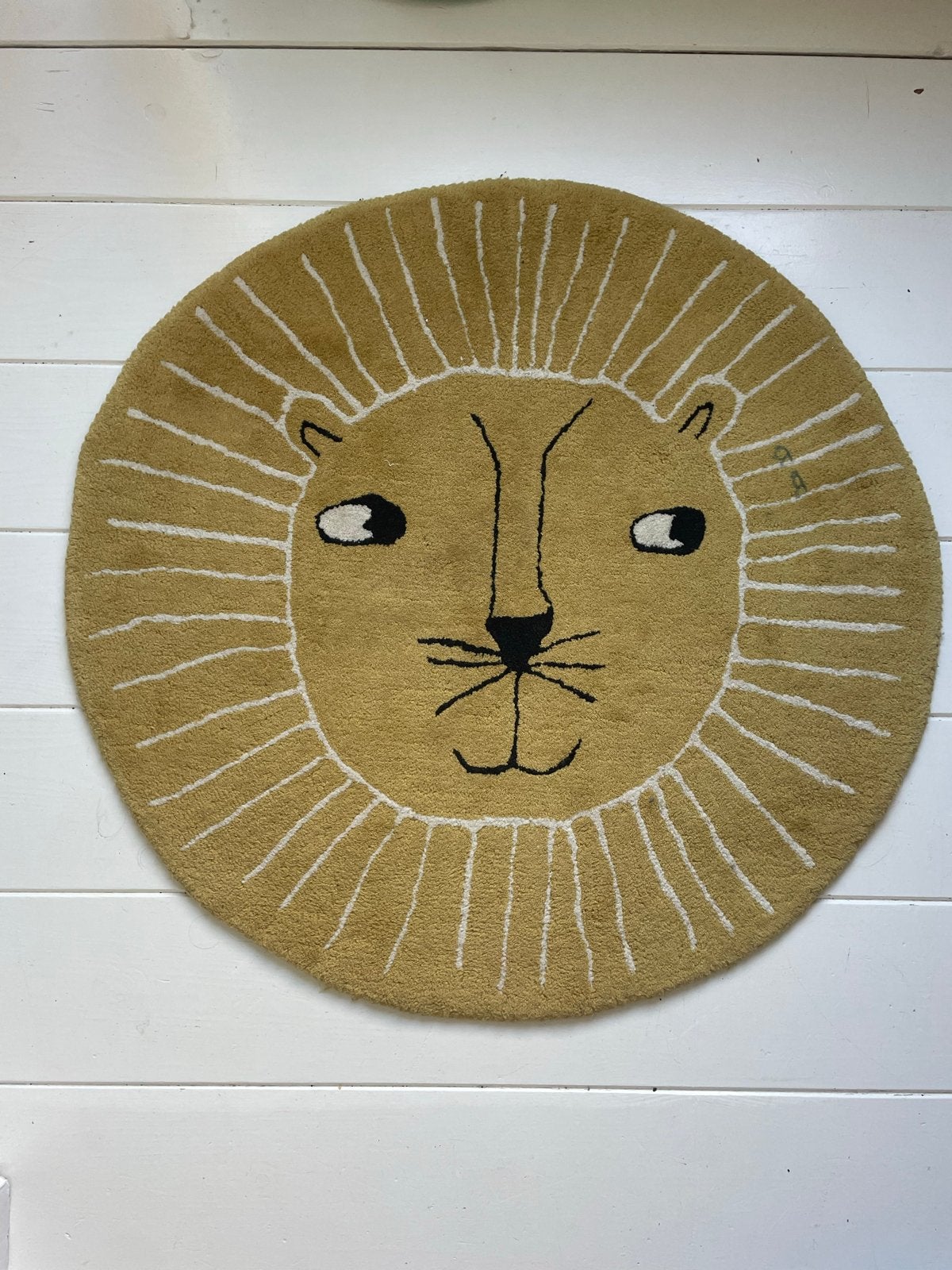 OYOY Mini Leeuwenkleed - Rond Vloerkleed voor Kinderkamer, Ophalen, Gebruikt, Geel, Rond