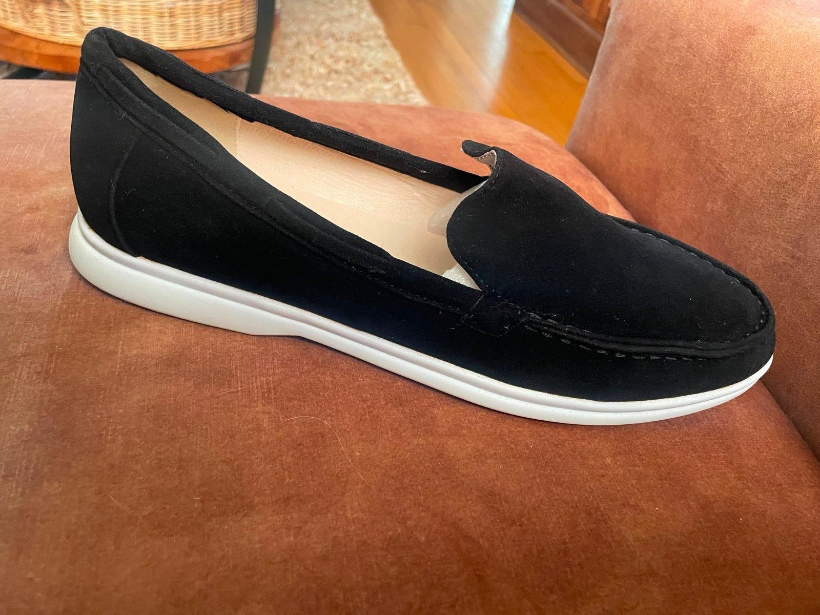 Zwarte heren-loafers met witte zool nieuw mt 47, Ophalen of Verzenden, Nieuw, Zwart, Loafers