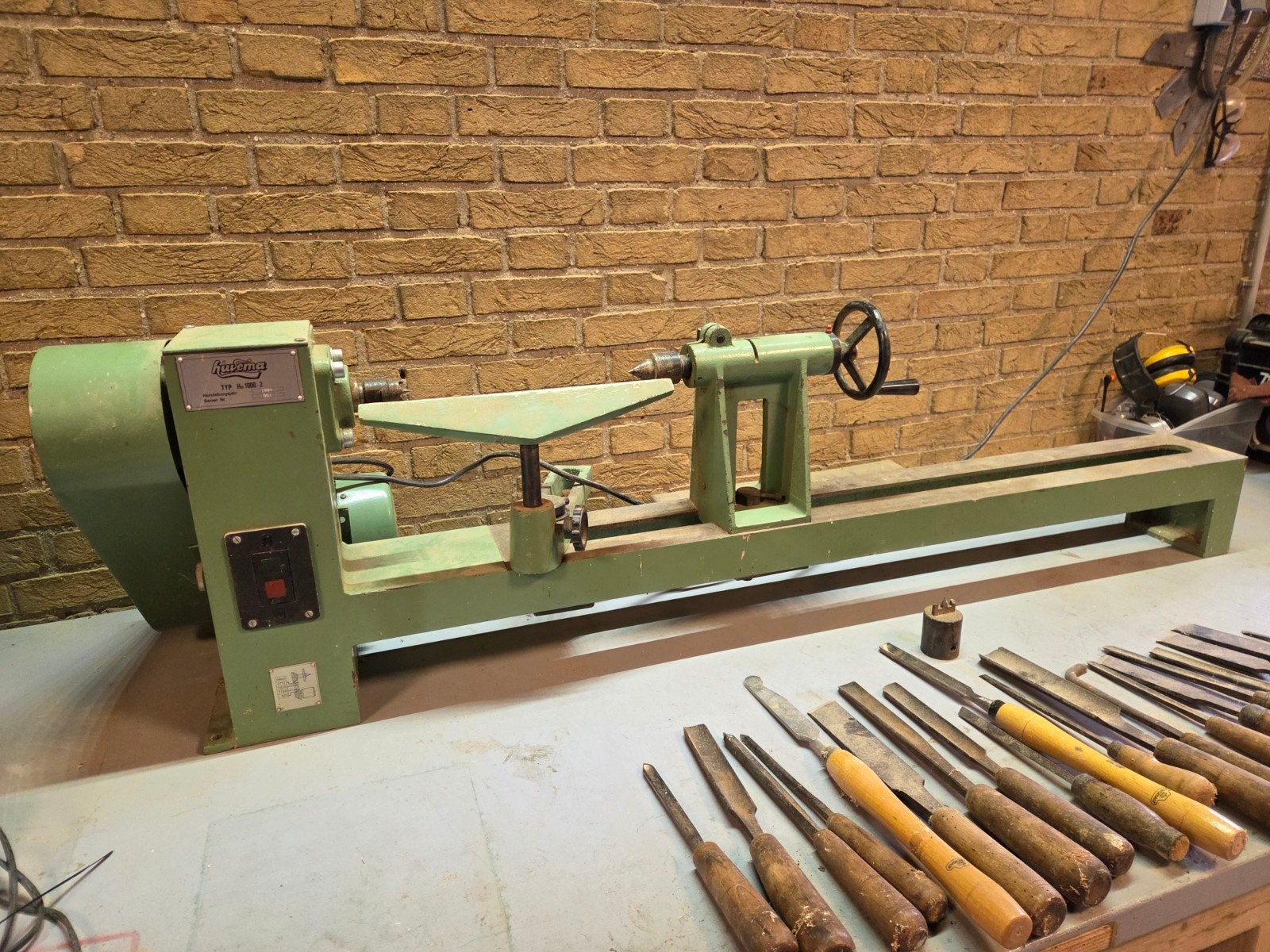 HuWema Hu 1000-2 Houtdraaibank met Beitelset, Ophalen