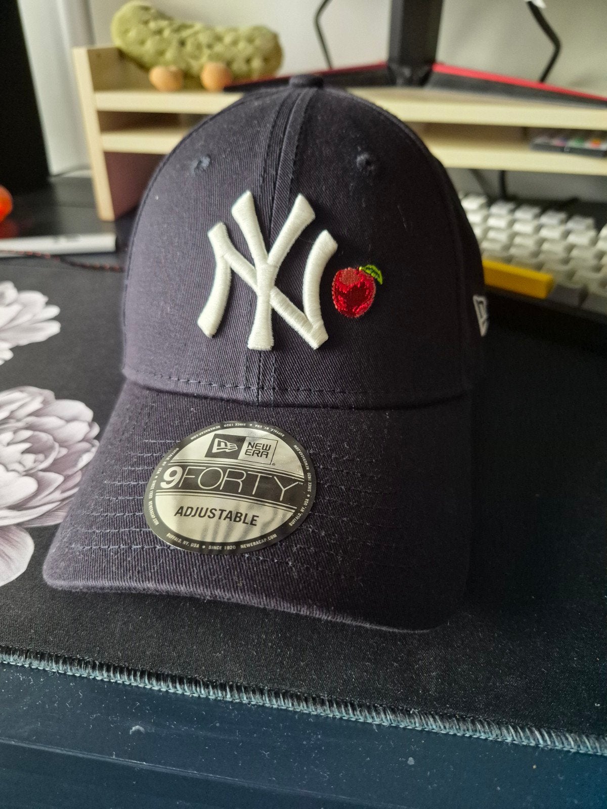 Donkerblauwe New York pet, Kleding | Heren, Hoeden en Petten, Ophalen of Verzenden, Zo goed als nieuw