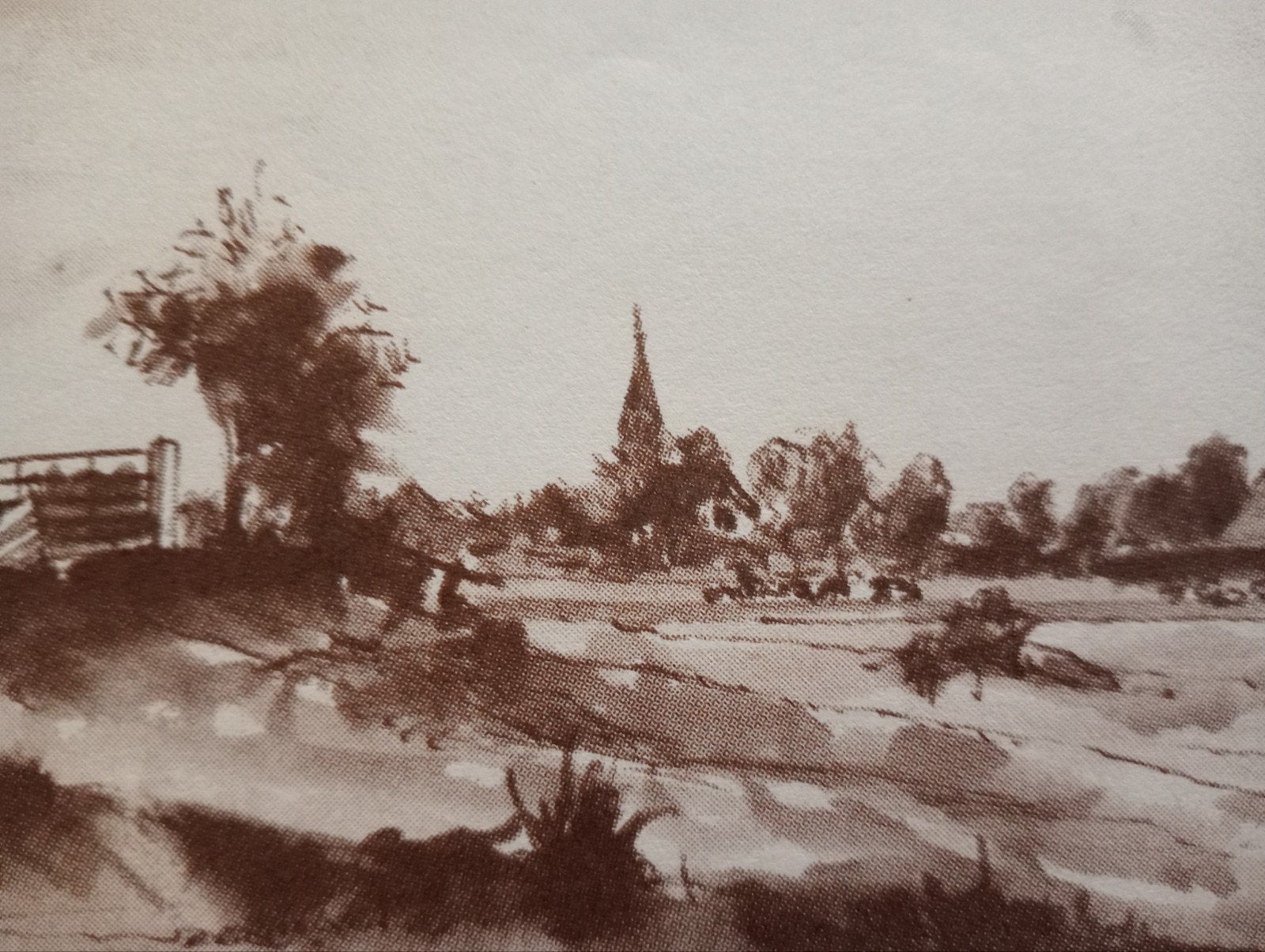 Berkhout Wester Keggen offset prent, Ophalen of Verzenden, Voor 1940, Gebruikt, Overige onderwerpen