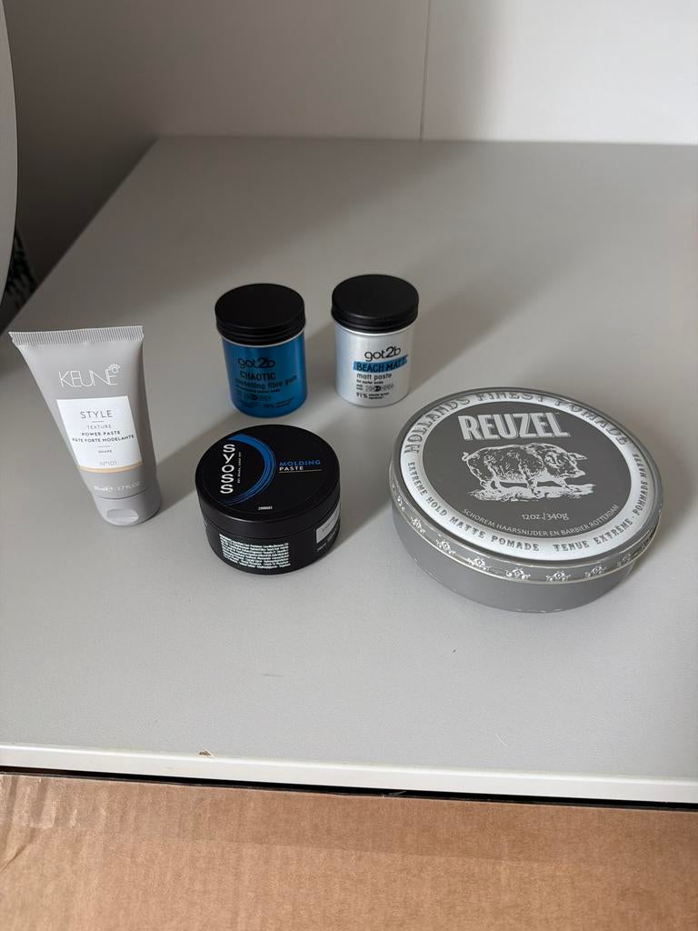 Haarstyling producten: Keune, Got2b, Syoss, Reuzel, Ophalen of Verzenden, Gebruikt, Gel, Wax, Haarlak of Mousse