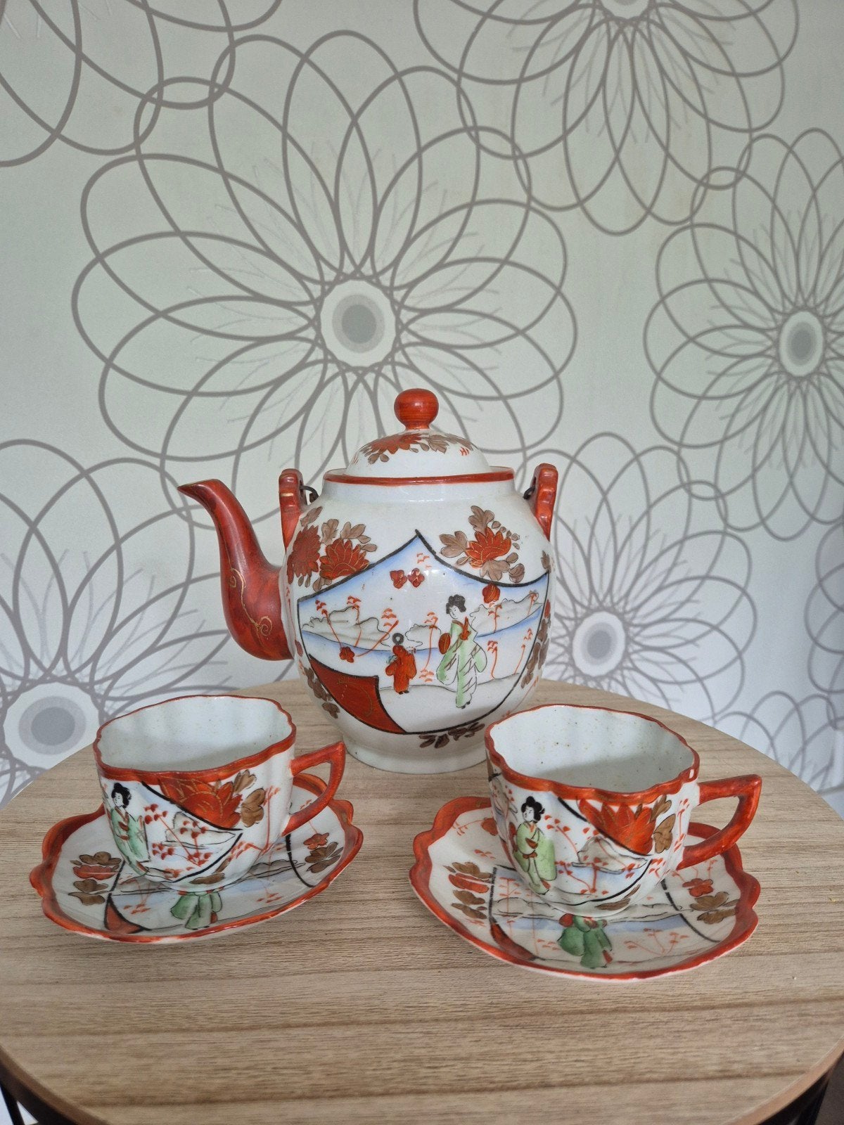Japanse theepot met 2 kopjes, Ophalen of Verzenden