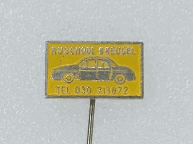 SP1607 Speldje Rijschool Breugel Tel 030 713872, Verzamelen, Ophalen of Verzenden, Gebruikt, Overige onderwerpen