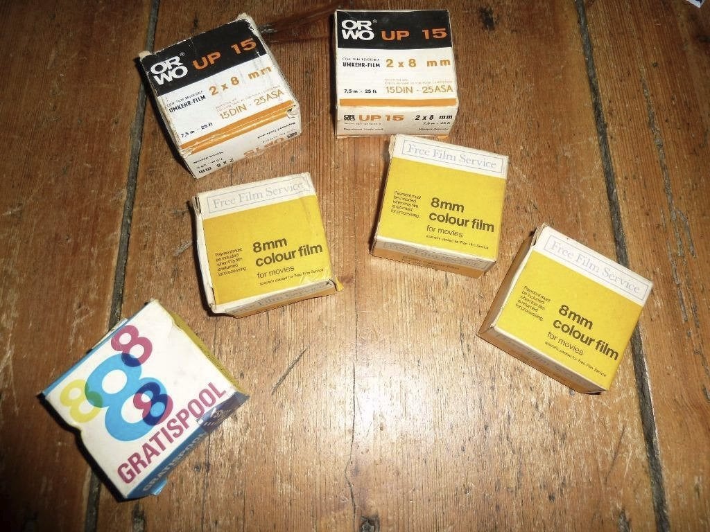 vintage onbelichte film dubbel 8mm Orwo - Gevaert - Kodak, Ophalen of Verzenden, 35mm film