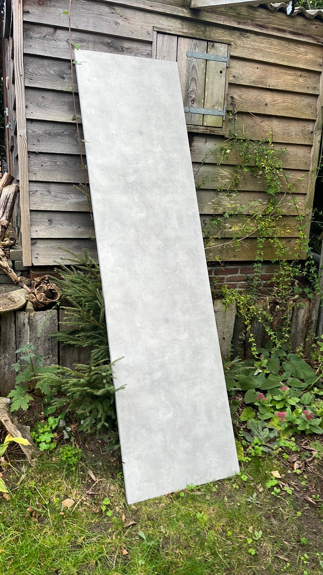 Aanrechtblad / werkblad Eckbacken grijs, Ophalen, 200 cm of meer, 50 tot 100 cm, Zo goed als nieuw