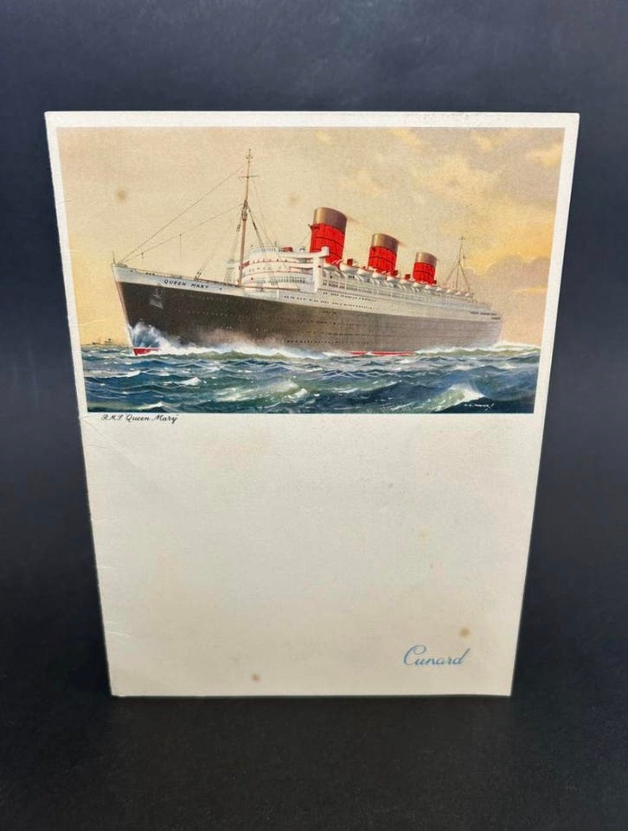 Menukaart R.M.S. Queen Mary, 1963, Ophalen of Verzenden, Zo goed als nieuw
