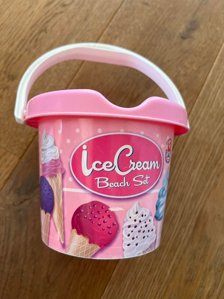 Roze "Ice Cream Beach Set" emmer van Androni Giocattoli, Ophalen of Verzenden, Gebruikt