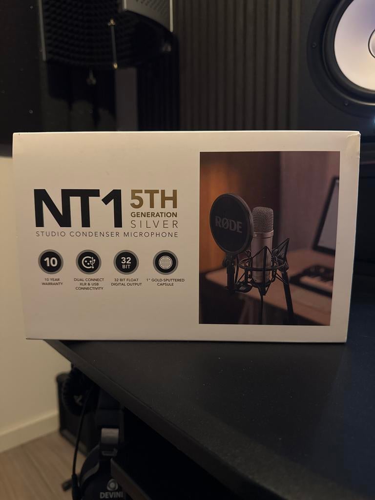 Rode NT1 5th Generation Studio Condensator Microfoon Zilver, Ophalen, Nieuw, Studiomicrofoon