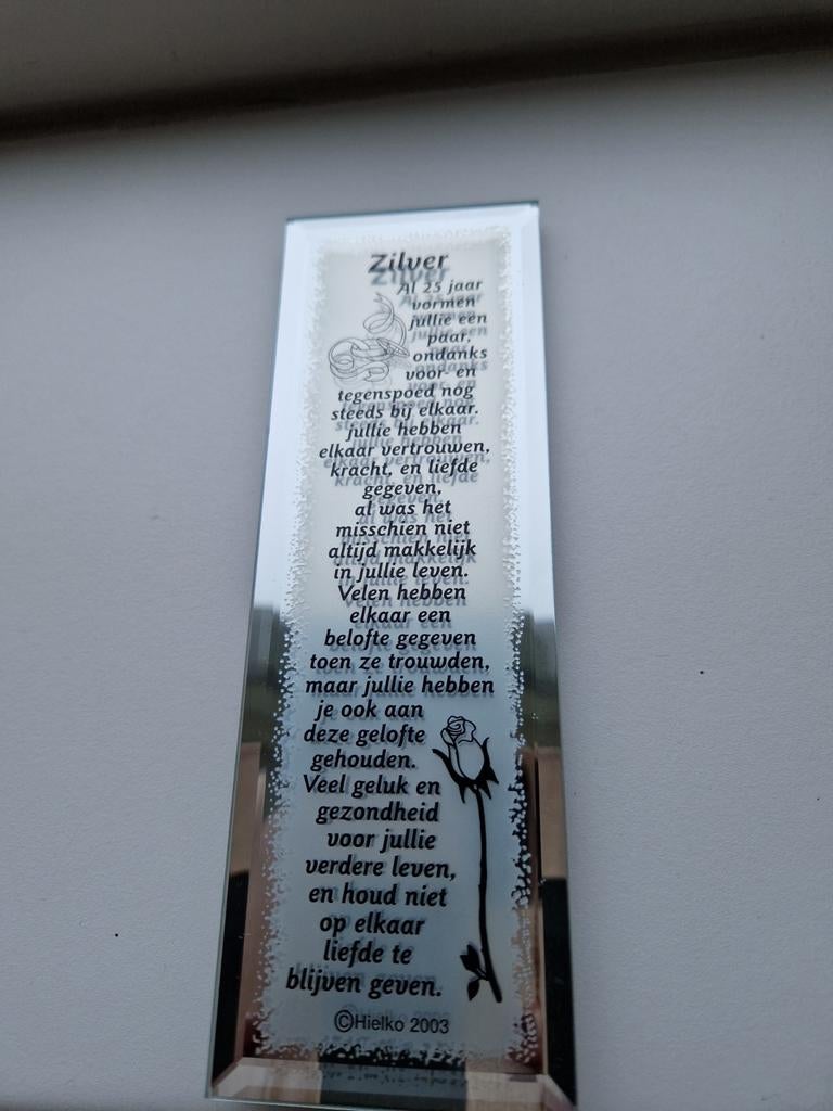 Spiegeltje voor zilveren bruidspaar, Ophalen of Verzenden, Zo goed als nieuw, Overige typen