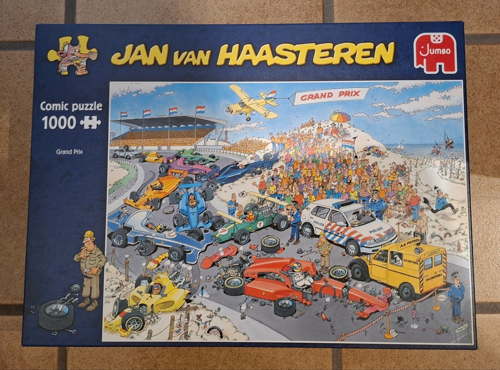 Jan van Haasteren puzzel 1000 stukjes- Grand Prix, Ophalen of Verzenden, 500 t/m 1500 stukjes, Zo goed als nieuw