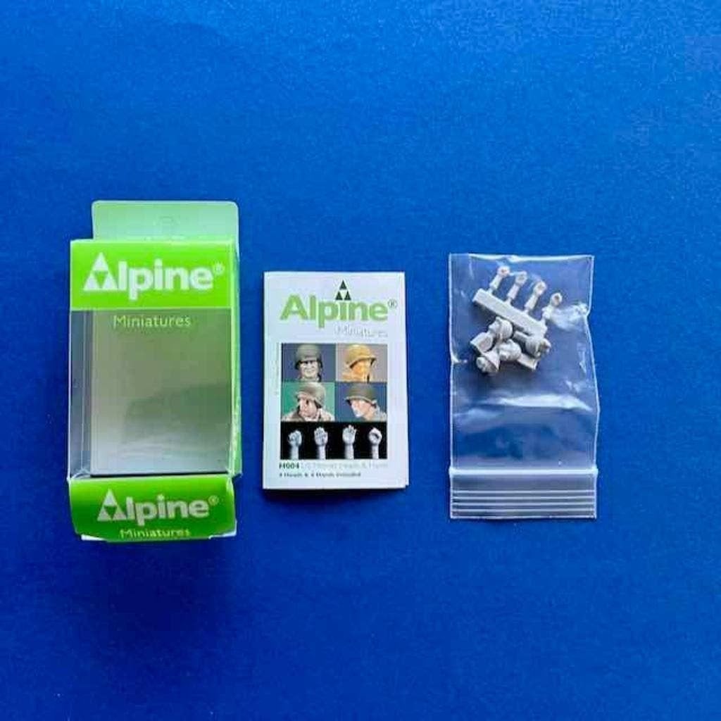 Alpine	H004	US Tanker Heads & Hands	1/35, Hobby en Vrije tijd, Modelbouw | Figuren en Diorama's, Ophalen of Verzenden, Nieuw, 1:35 tot 1:50