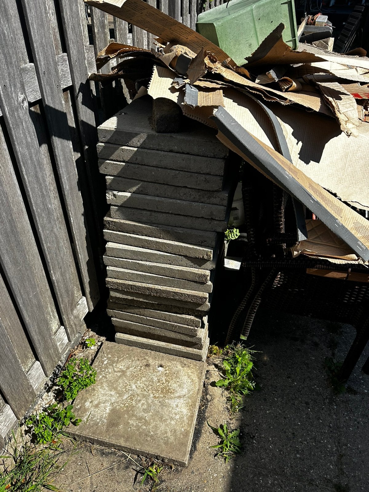 +/-120 Grindtegels, Ophalen, Gebruikt, 10 m² of meer, Beton