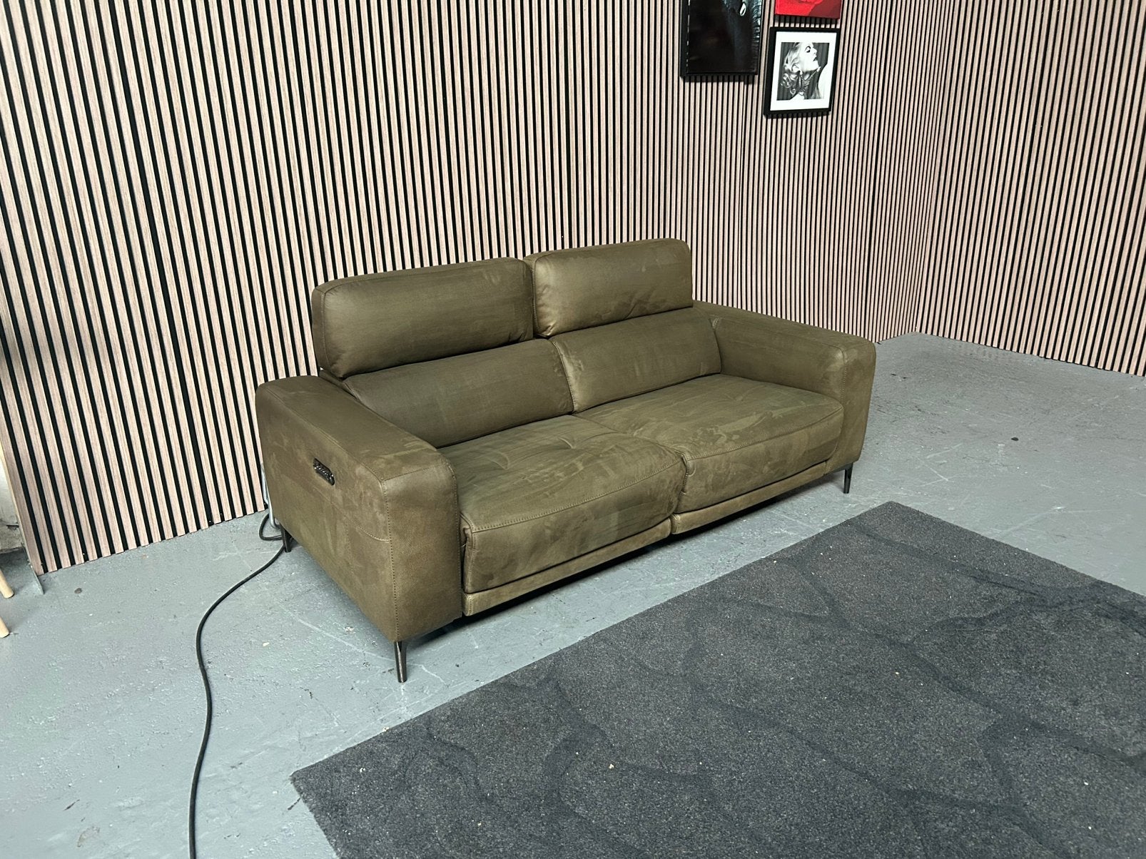 GRATIS LEVERING Relaxbank Donkergroen 195X94 GEREINIGD, 150 tot 200 cm, Tweepersoons, 75 tot 100 cm, Ophalen of Verzenden