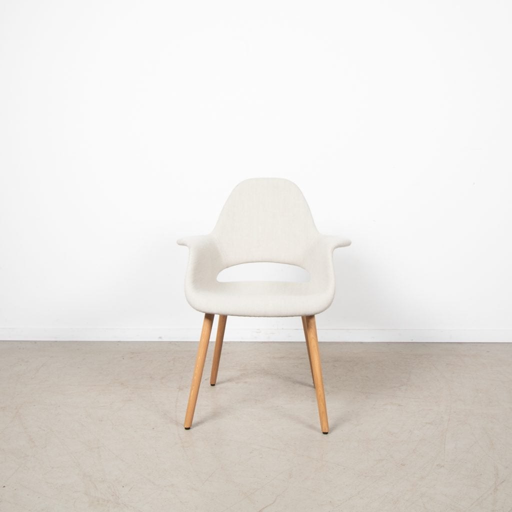 Vitra Organic Conference Stoel Wit Stof - Hout, Niet ingevuld, Nieuw, Niet ingevuld, Niet ingevuld