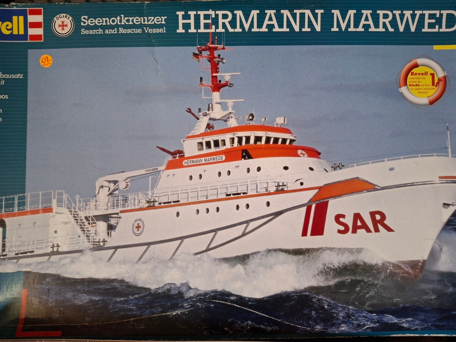 Revell 1/72 Reddingboot Hermann Marwede Modelbouwkit, Ophalen, Zo goed als nieuw, 1:50 tot 1:200, Revell