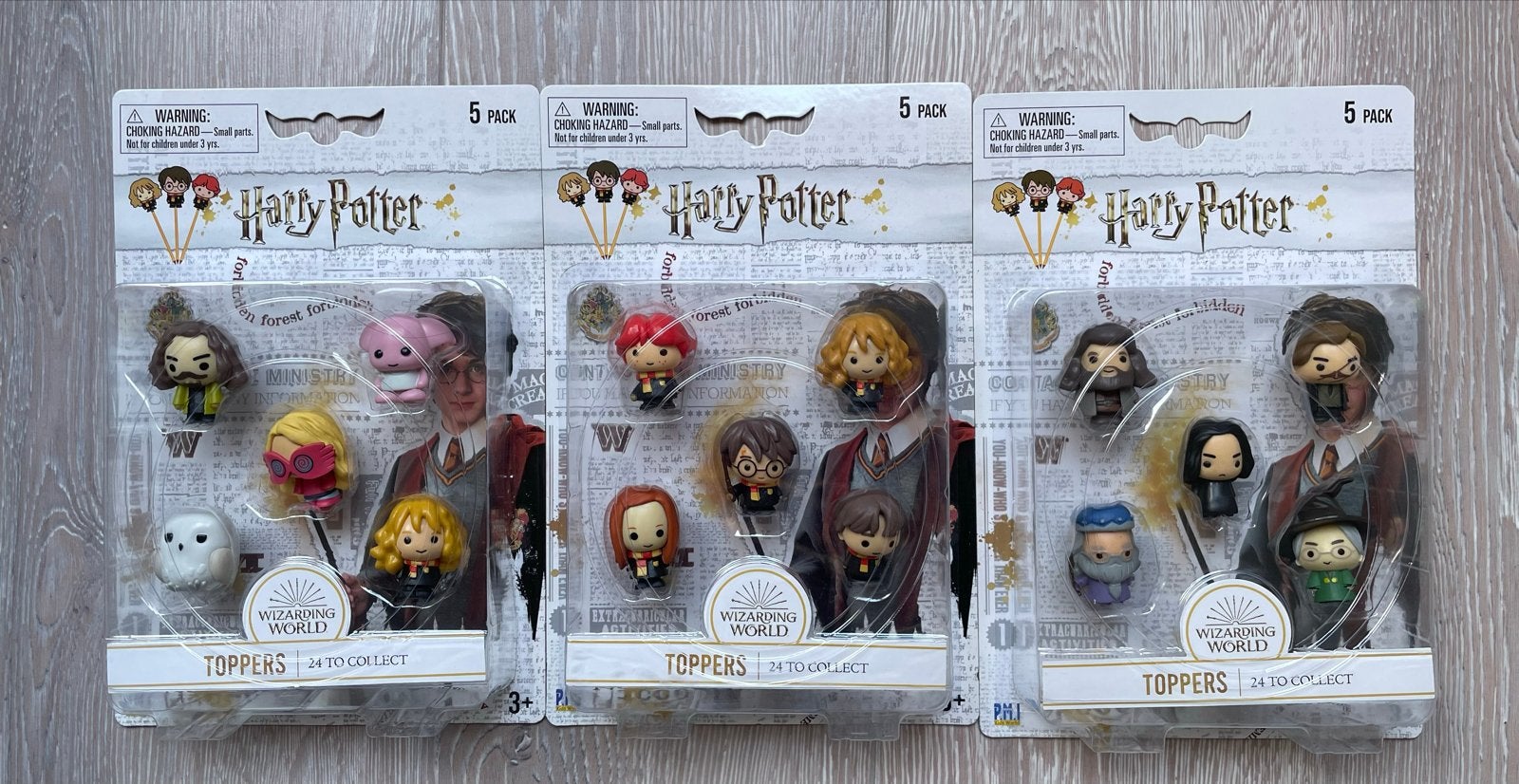 Harry Potter Wizarding World Toppers - 3x 5-pack, Ophalen of Verzenden, Nieuw
