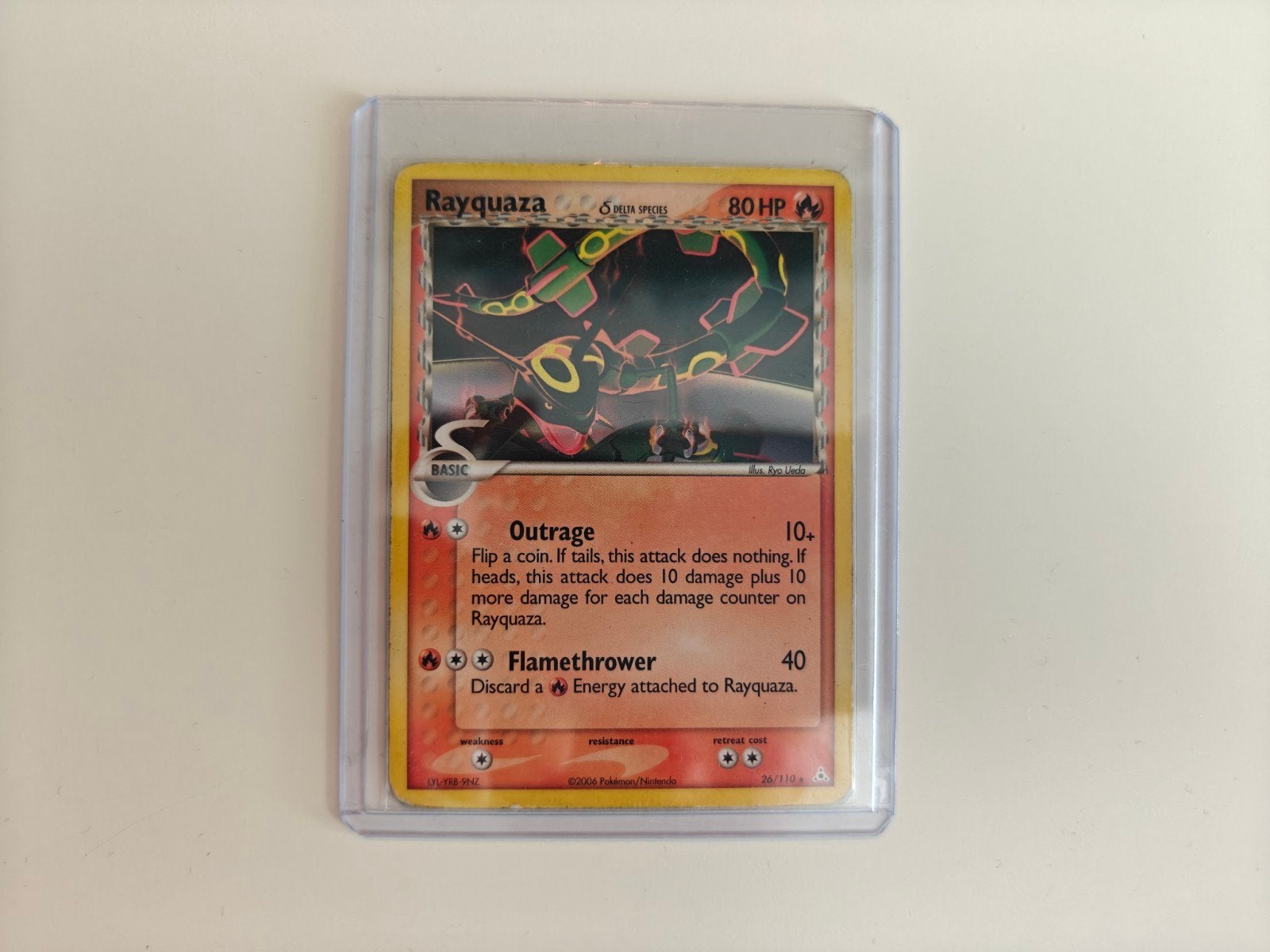 Rayquaza 26/110 Pokémon kaart, Hobby en Vrije tijd, Verzamelkaartspellen | Pokémon, Ophalen of Verzenden, Gebruikt, Losse kaart