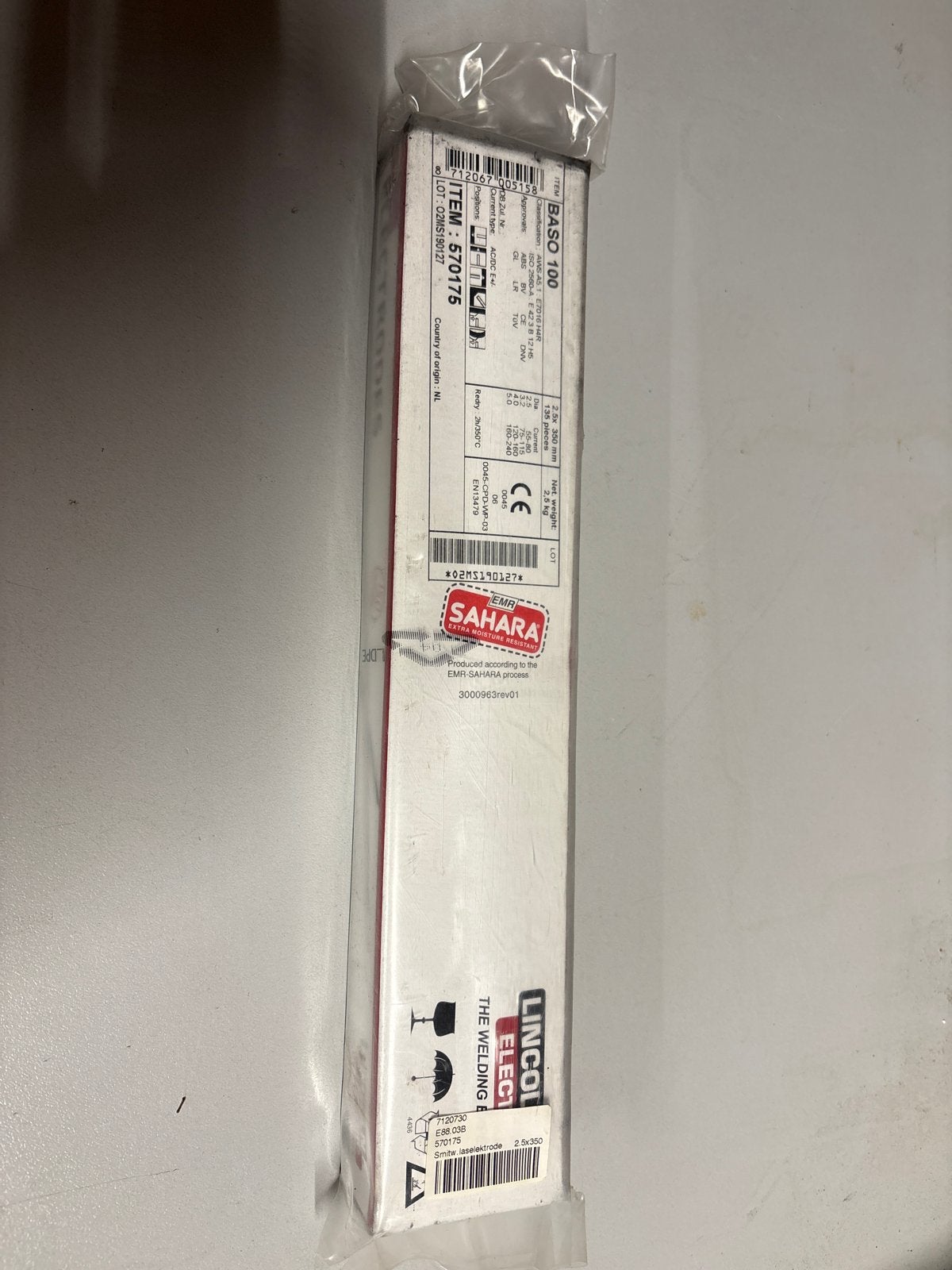 Nieuwe Lincoln Electric las elektroden (BASO 100), Ophalen of Verzenden, Nieuw, Elektroden
