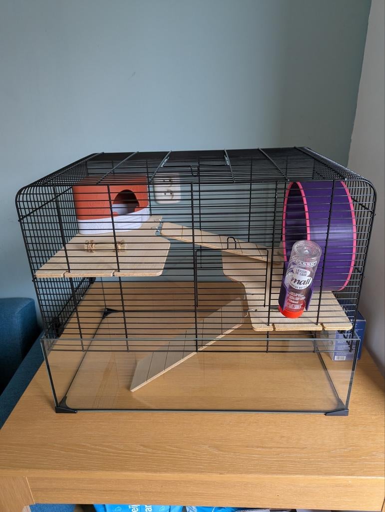 Een hamster-/knaagdierkooi Aqualand2, Ophalen, Zo goed als nieuw