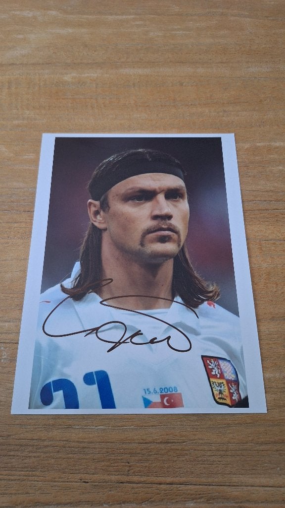 Foto 20x25 cm met handtekening; Tomas Ujfalusi Tsjechie HSV, Verzamelen, Sportartikelen en Voetbal, Ophalen of Verzenden, Nieuw