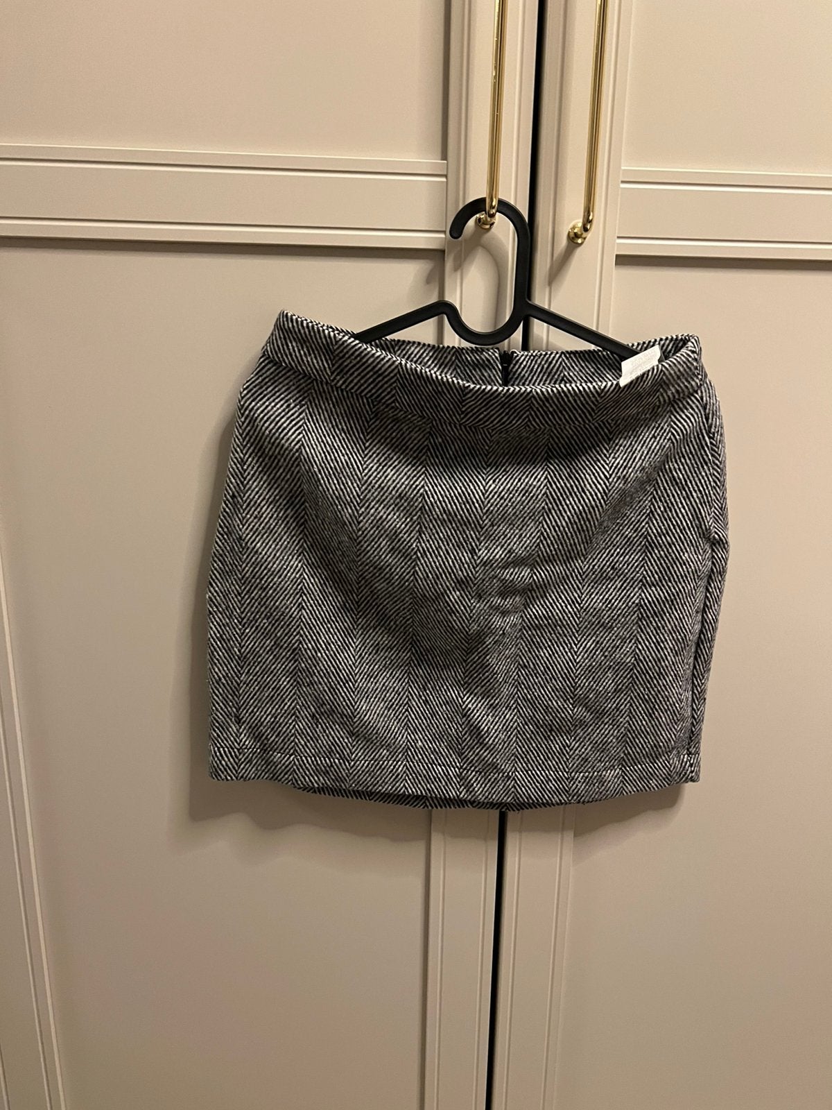 Grijze korte klassieke rok skirt M nieuw wol, Nieuw, Ophalen of Verzenden, Maat 36 (S), Grijs