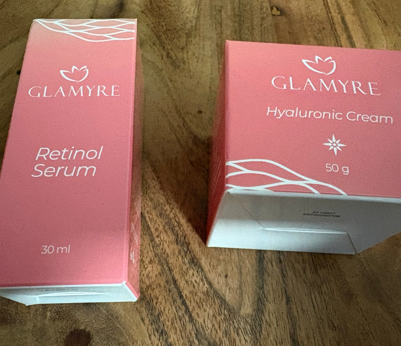 GLAMYRE Retinol Serum & Hyaluronic Cream Set, Ophalen of Verzenden, Nieuw, Gehele gezicht, Verzorging