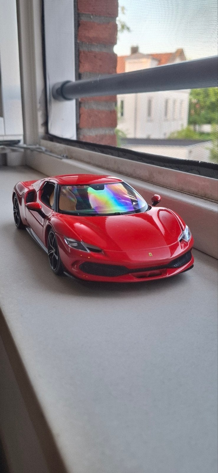 1:18 Ferrari 296 GTB, Ophalen of Verzenden, Zo goed als nieuw, Auto, Bburago